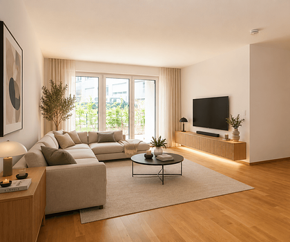 HEGERICH: Licht, Raum und Komfort – Moderne 5-Zimmer- Neubauwohnung in bester Wohnqualität