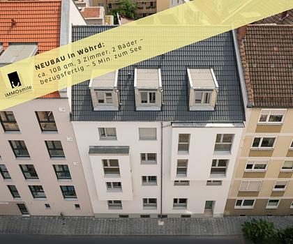 NEUBAU in Wöhrd: ca. 108 qm, 3 Zimmer, 2 Bäder – bezugsfertig – 5 Min. zum See