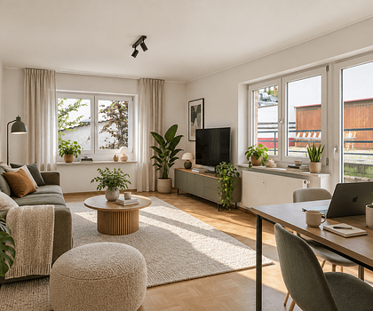 HEGERICH: Wohnkomfort mit Potenzial – 2-Zimmer-Wohnung mit Westterrasse