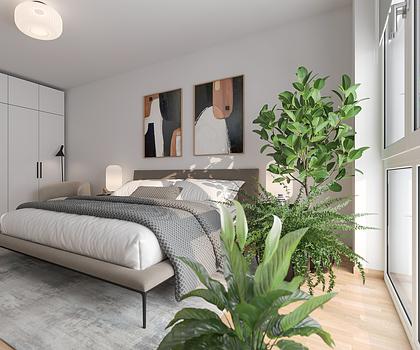 2-Zimmer Neubau Wohnung mit Balkon und EBK in ruhiger Lage