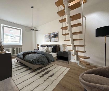 HEGERICH: Lichtdurchflutet & vielseitig – 2-Zimmer-Wohnung mit zusätzlichem Dachgeschossbereich