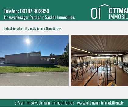 Industriehalle mit zusätzlichem Grundstück zu verkaufen