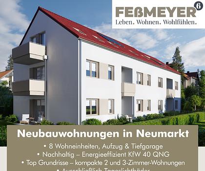 FEßMEYER6

Leben. Wohnen. Wohlfühlen.
Neue 3-Zi.-Wohnung (Nr. 4)
in kleiner Wohnanlage von Neumarkt