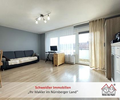 Gut gelegen, klar geschnitten: Schöne 2-Zimmer-Wohnung mit Balkon in Fürth 