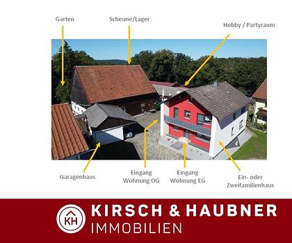 Zweifamilienhaus mit Wirtschaftsgebäude - 
Ideal für Großfamilie und Klein-Unternehmer!  
   Berching - Thann