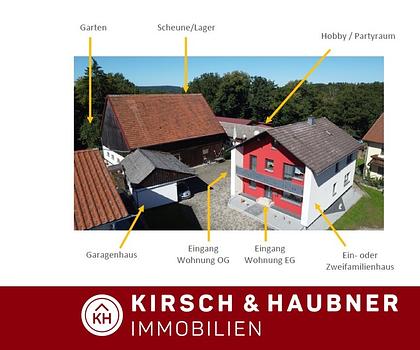 Zweifamilienhaus mit Wirtschaftsgebäude -
Ideal für Großfamilie und Klein-Unternehmer!
Berching - Thann