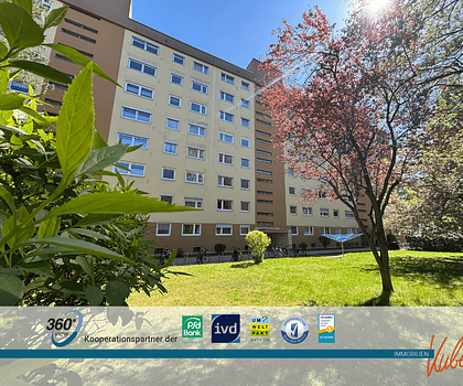 IMMO KUBE! Großzügige 3 Zimmerwohnung mit Loggia, TG-Stellplatz & Aufzug im 6. OG in Nbg.-Mögeldorf