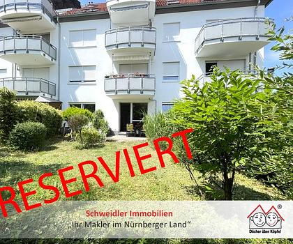 Gartenglück im Erdgeschoss! Moderne 2-Zimmer-Wohnung mit eigenem Garten in Unterasbach
